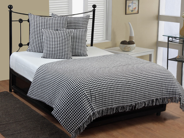 Houndstooth contemporaneo-camera-da-letto