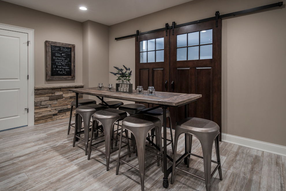 Transitional basement photo in Columbus