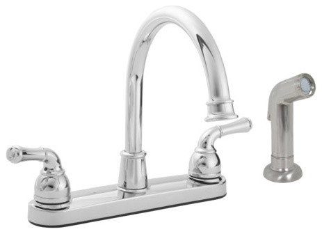 Banner High Arch Kitchen Faucet With Side Spray, Chrome