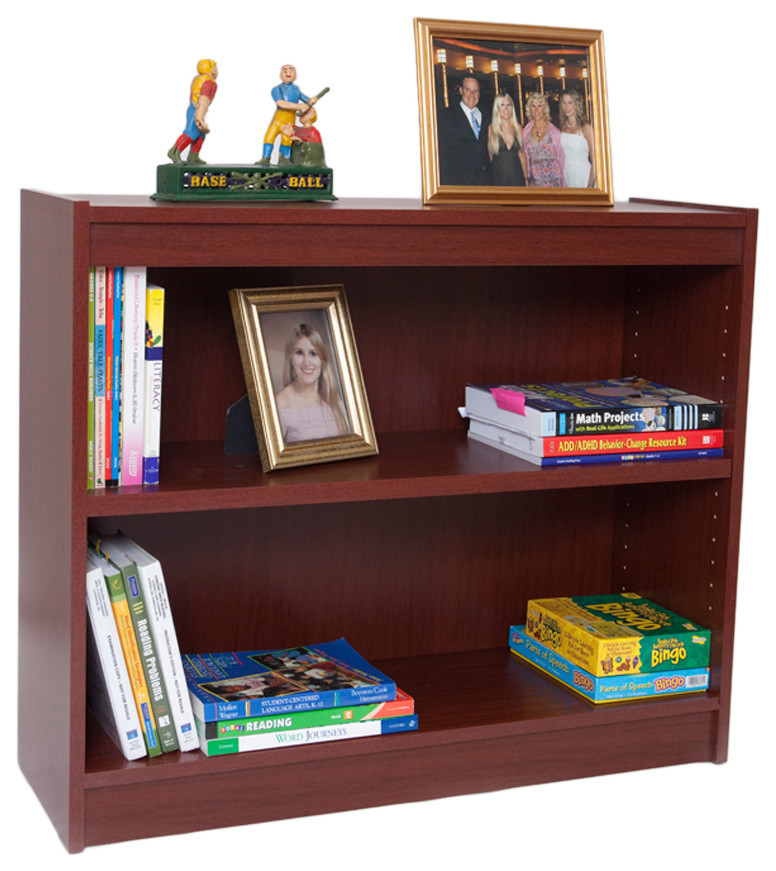 Norsons Excalibur Heavy Duty Shelf Wood Veneer Bookcase, Mahogany