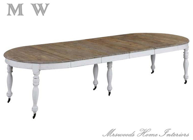 French Country Reclaimed Pine Oval Extendable Dining Table With French Country Reclaimed Pine Oval Extendable Dining Table With Wheels Rustic Tables Other By Ningbo Mrs Woods Home Furnishings