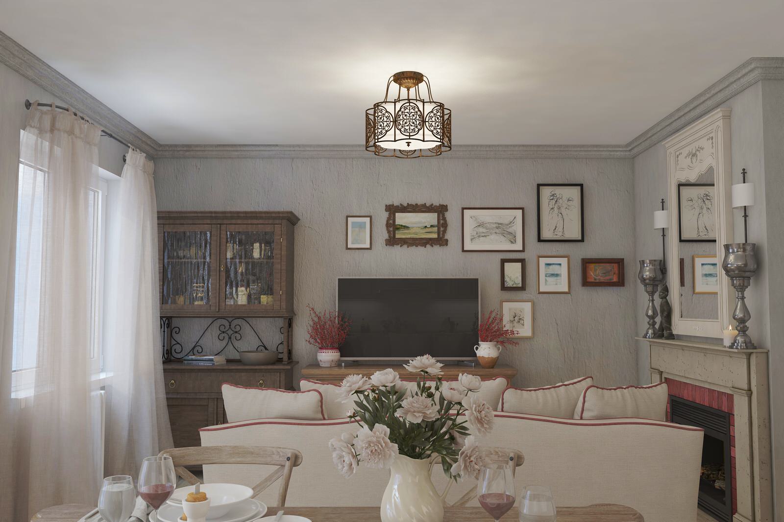 Проект квартиры в стиле Прованс (70 кв м)