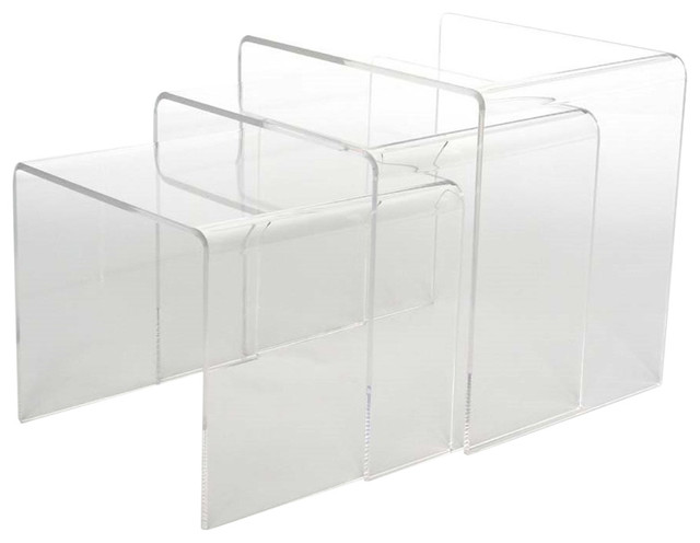 Baxton Studio Acrylic Nesting Table 3 Piece Set Display Baxton Studio Acrylic Nesting Table 3 Piece Set Display Stands