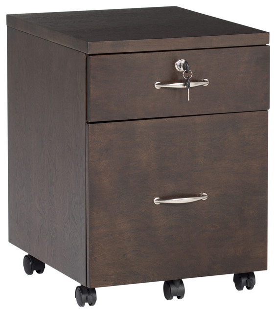 Offex Newel 2 Drawer Wooden Mobile Filing Cabinet With Lock