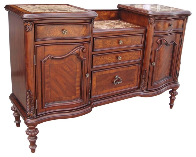 'Marisol' Cherry Finished Transitional Server