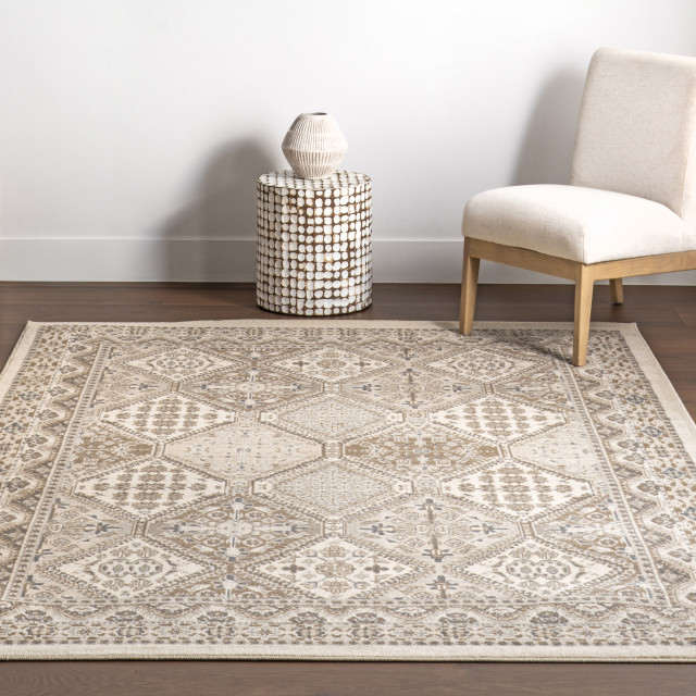 nuLOOM Becca Transitional Vintage Area Rug, 6'round - Southwestern ...