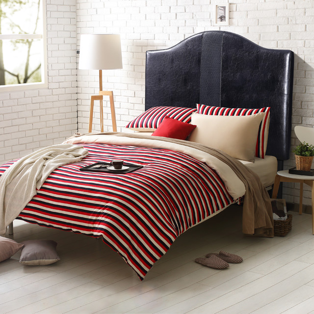 Luxury Twinsize Weave Decor Faux Leather Headboard Contemporary