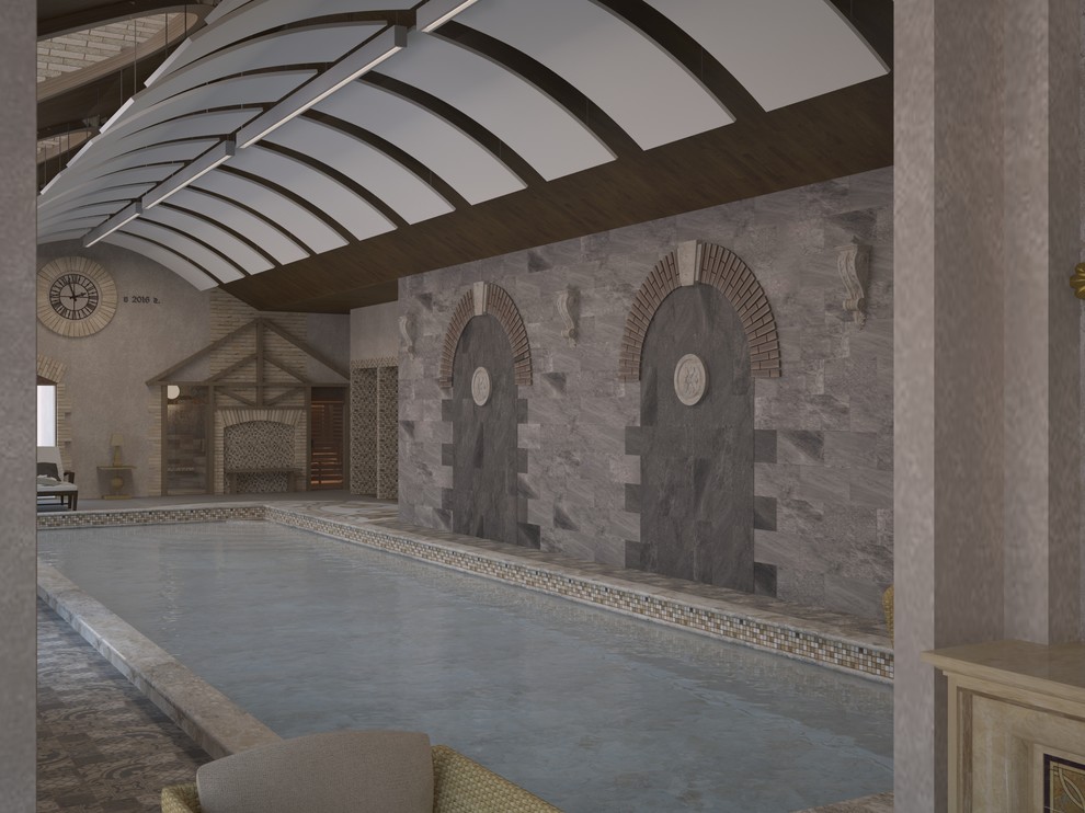 Дизайн-проект зоны бассейна и СПА  особняка Шато