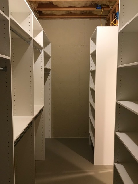 Daughters Walk In Closet Basement Storage Closet Traditional Basement Other By Bella Systems Custom Closets Houzz Au