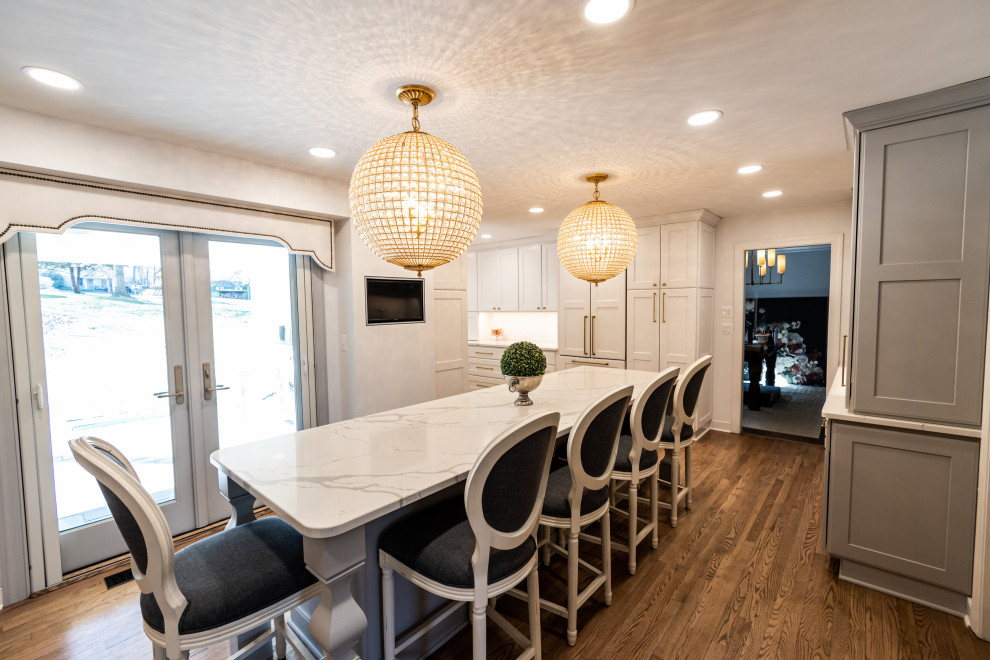 Huge transitional home design photo in Baltimore