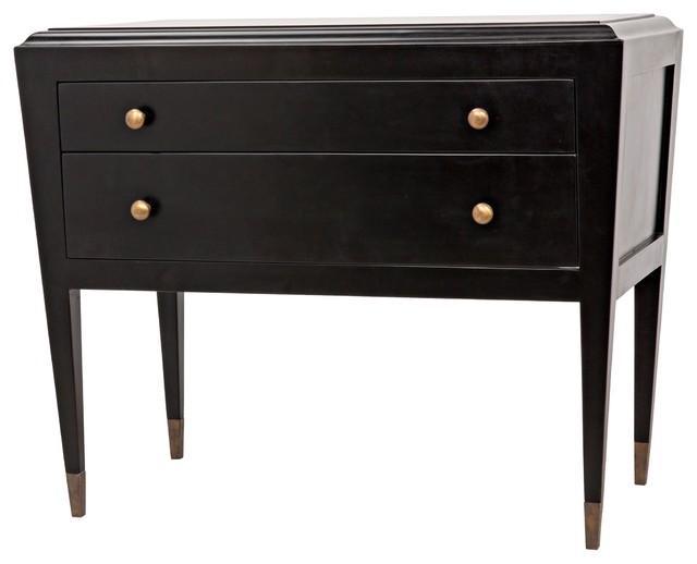 34 5 Chest Dresser Solid Mahogany Wood Charcoal Black Finish