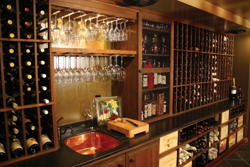 Inspiration for a traditional wine cellar in Dallas.