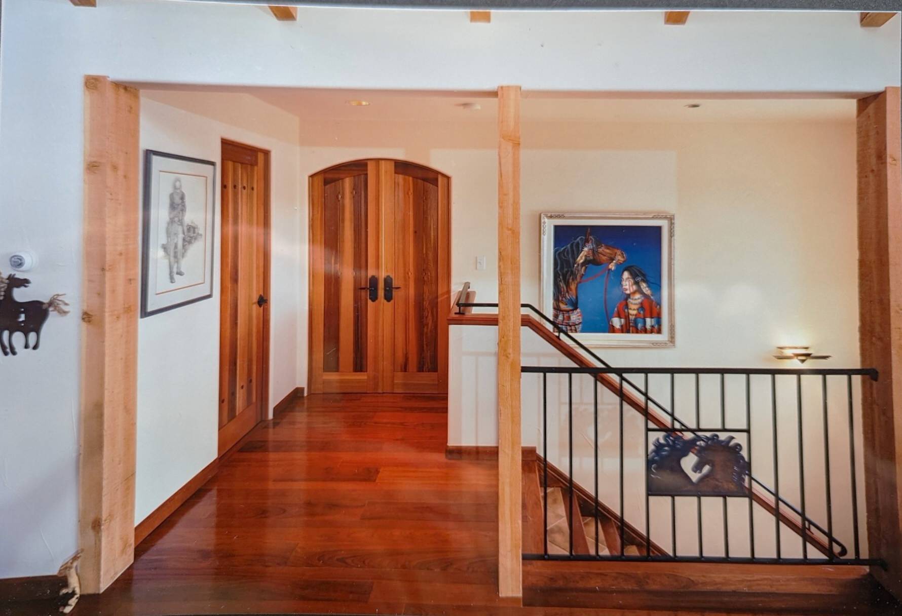 Bedroom hallway and new basement staircase