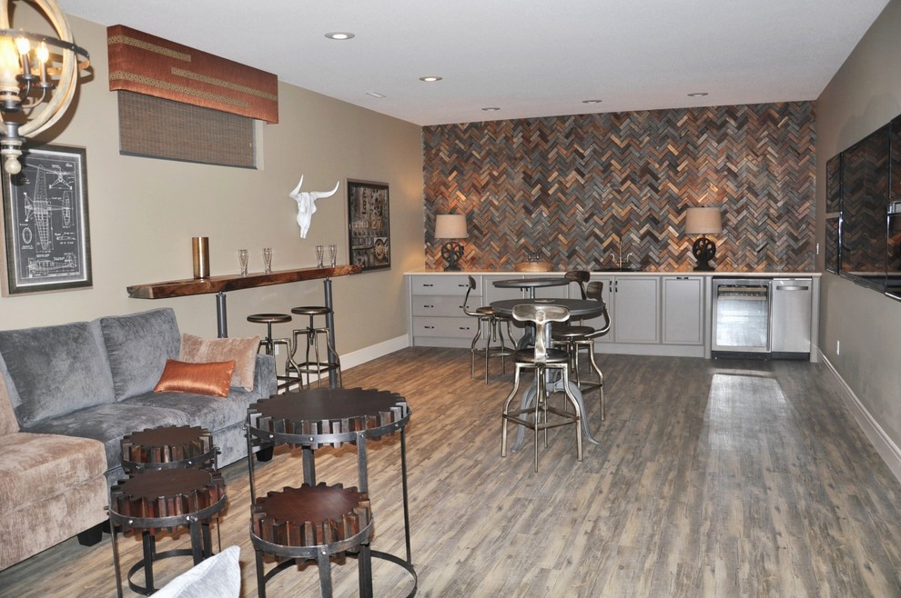 Transitional basement photo in Calgary
