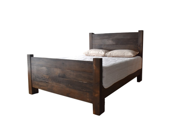 Wood Bed Frame Platform Queen, Modern Farmhouse Twin Bed