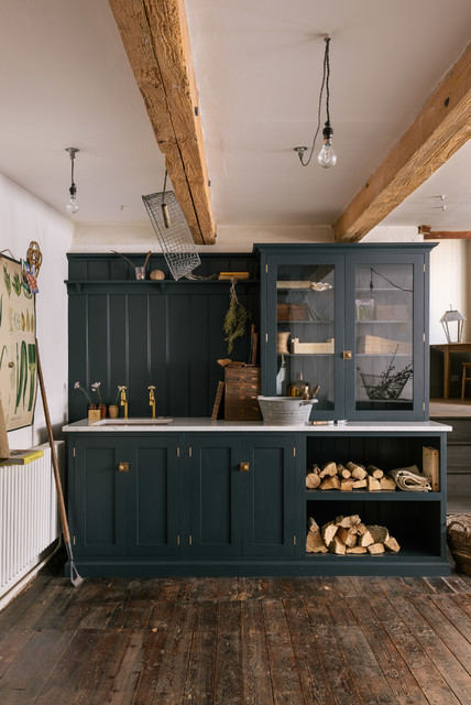 The Pantry Blue Utility Room By Devol Country Kitchen Other