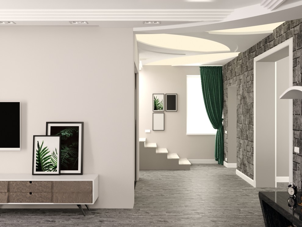 Вид из гостиной на коридор