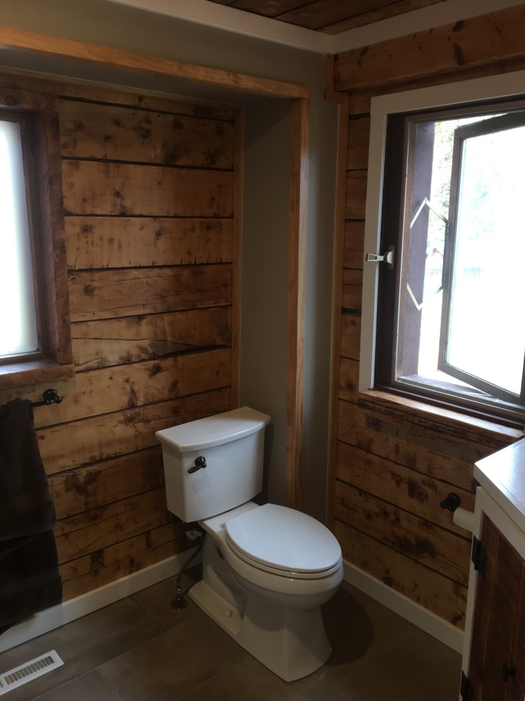 Inspiration for a rustic home design remodel in Denver