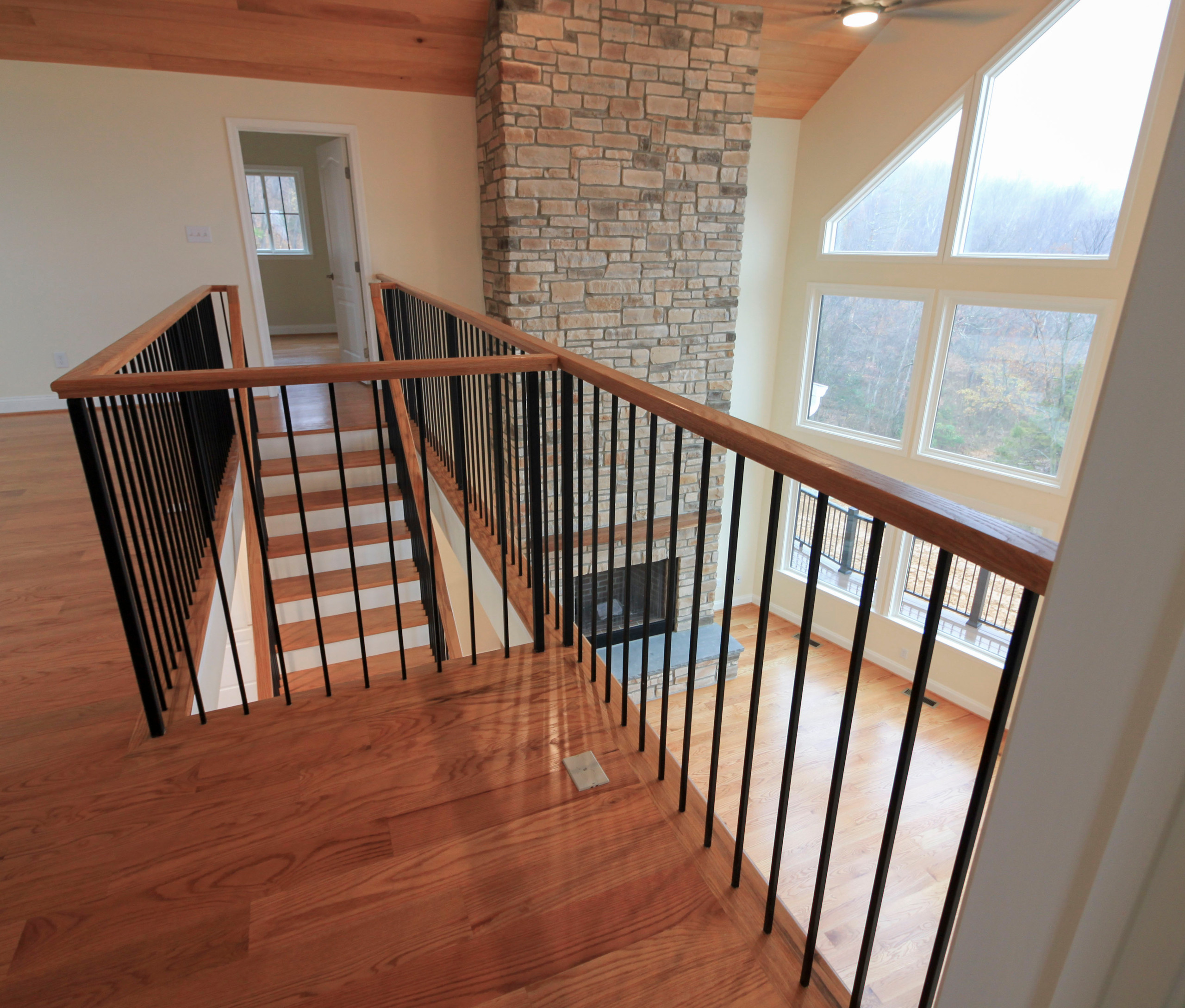 97_Airy Straight-Floating Staircase in Transitional-Mountain Home, Luray, VA 228