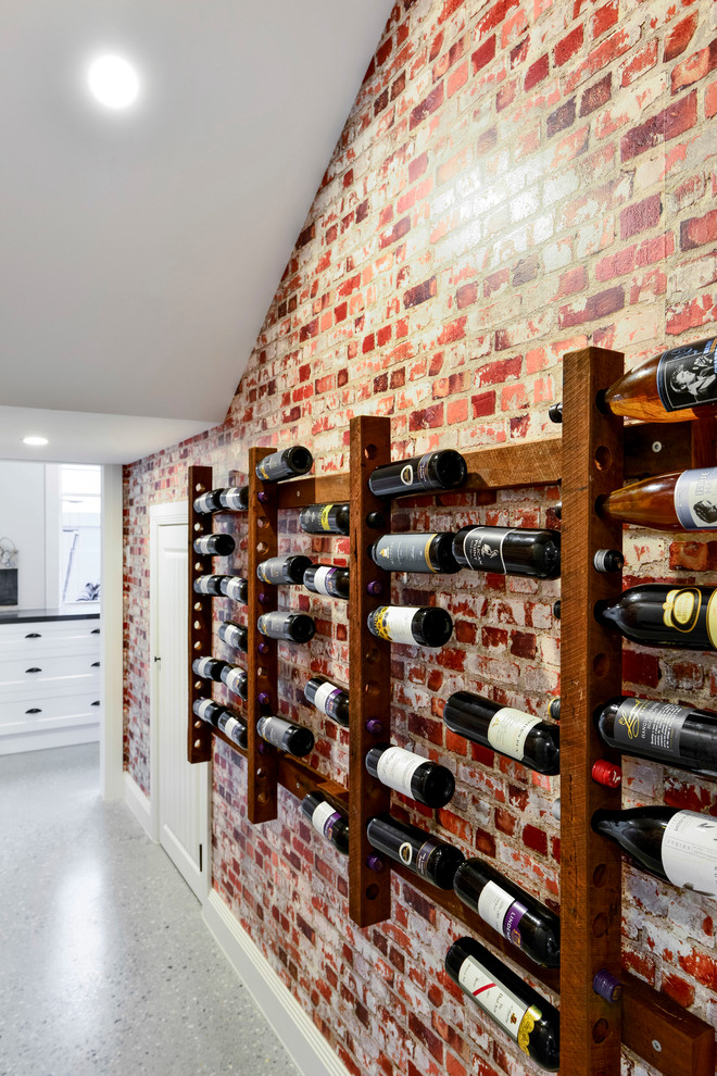 Design ideas for a beach style wine cellar in Gold Coast - Tweed.