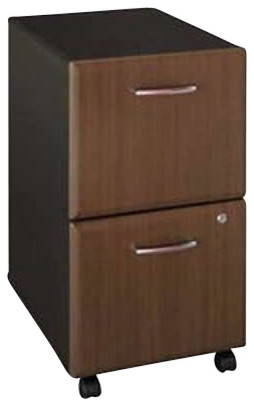 Bush Series A Two-Drawer File in Sienna Walnut/Bronze-Assembled