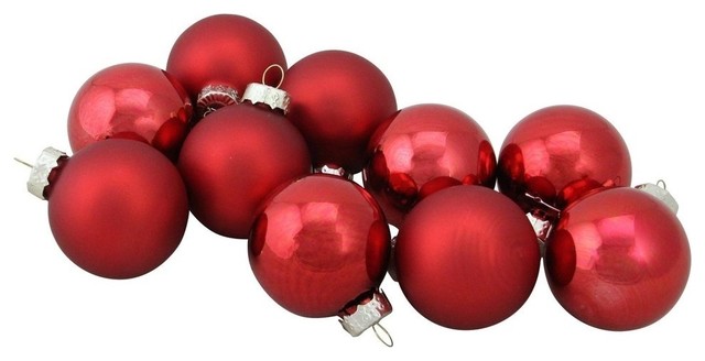 Gold Ball Ornament Set 10 Matte Glass 1.75/" Christmas Tree Decor 45mm Box