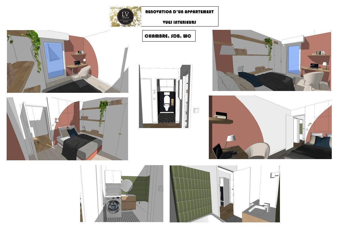Aménagement et décoration d'un appartement de 35m2 pour mise en location