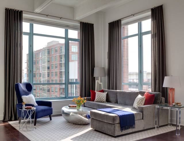 Hoboken Condo contemporary-vardagsrum