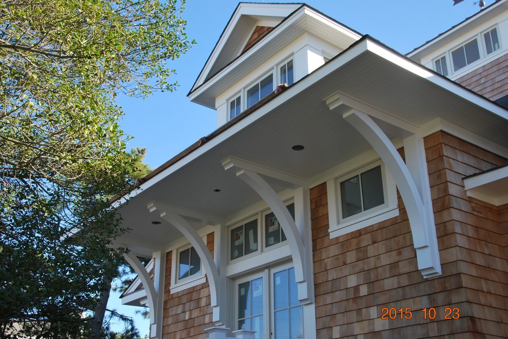 This is an example of a beach style exterior in Boston.