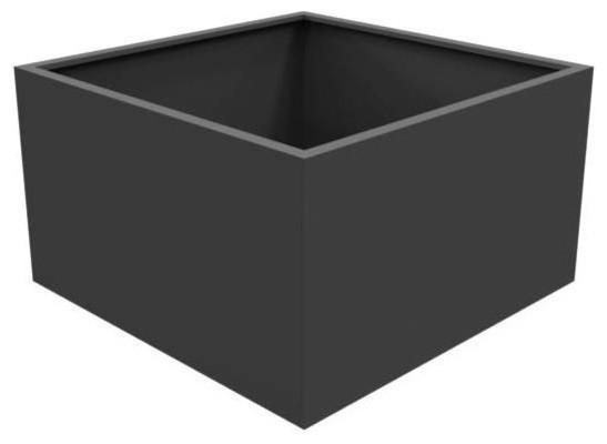 Adezz Aluminium Planter, Black Grey, Florida Low Cube, 120x120x60cm