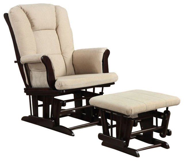 beige glider rocker