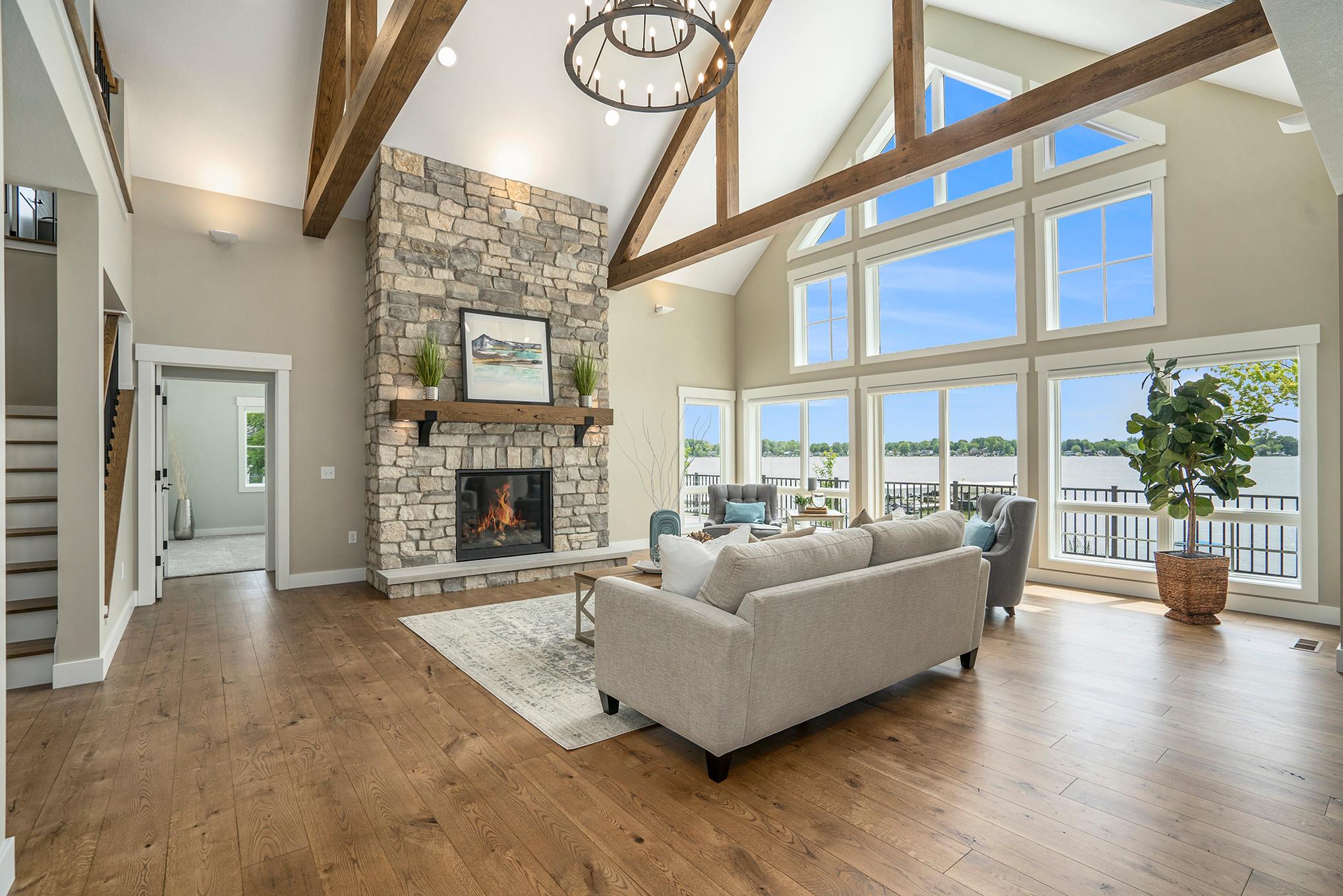 Transitional Lakefront Home