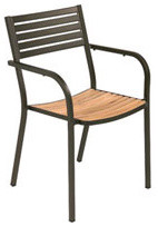 Segno Iroko Wood Arm Chair By Emuamericas