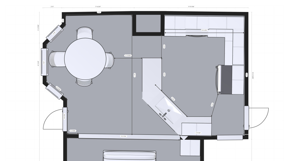 Modern Kitchen Layout change