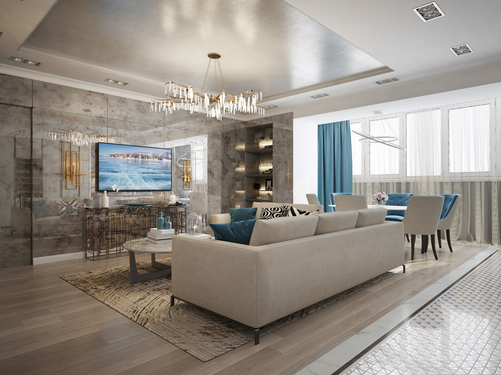 единое пространство кухни-гостиной