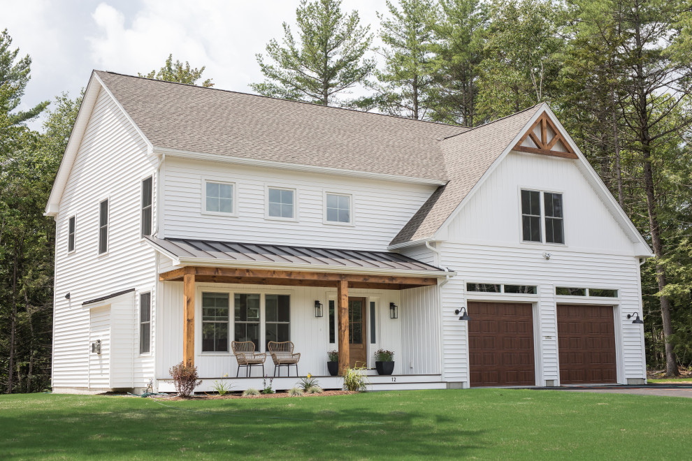 White Custom Farmhouse Craftsman Exterior Boston By Ata White Custom Farmhouse Craftsman Exterior Boston By Ata