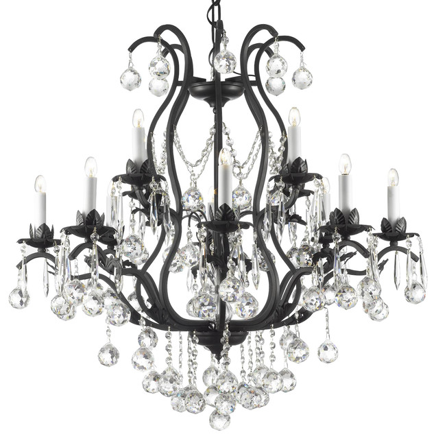 Wrought Iron Crystal Chandelier Wrought Iron Crystal Chandelier