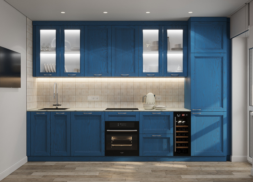 Интерьер квартиры с синими акцентами