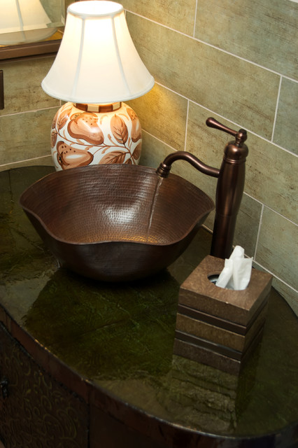 COPPER SINK INSTALLATIONS traditional-bathroom