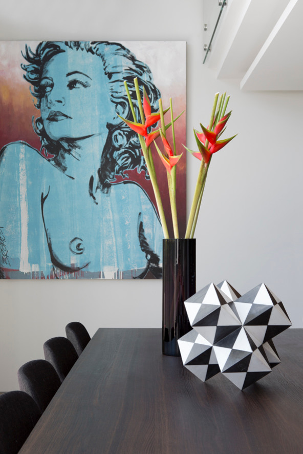 Design ideas for a modern dining room in Sydney.