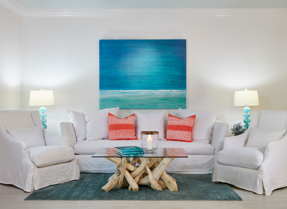 Palm Beach Casual Beach Style Living Room Miami by Seaside