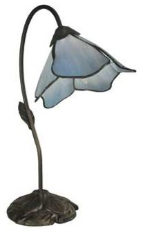Dale Tiffany Poelking 1 Light Blue Lily Table Lamp