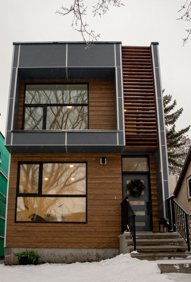 Trendy home design photo in Edmonton
