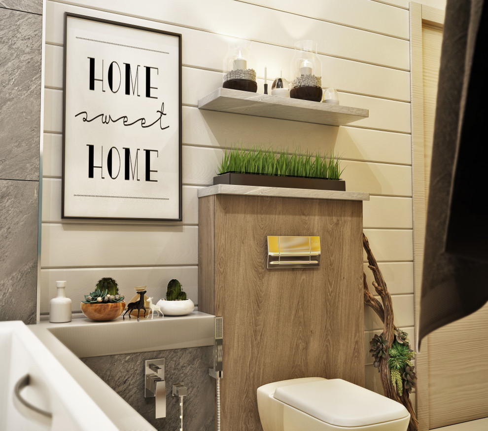 Дизайн проект интерьера в деревяном доме