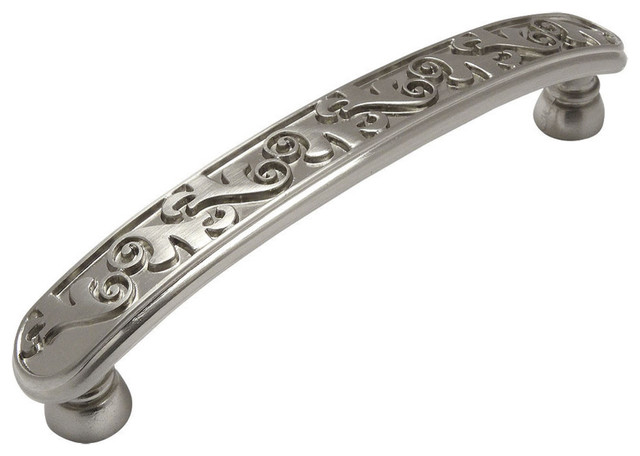 Cosmas 4298as Floral Cabinet Pull 3 3 4 Hole Centers Set Of 5