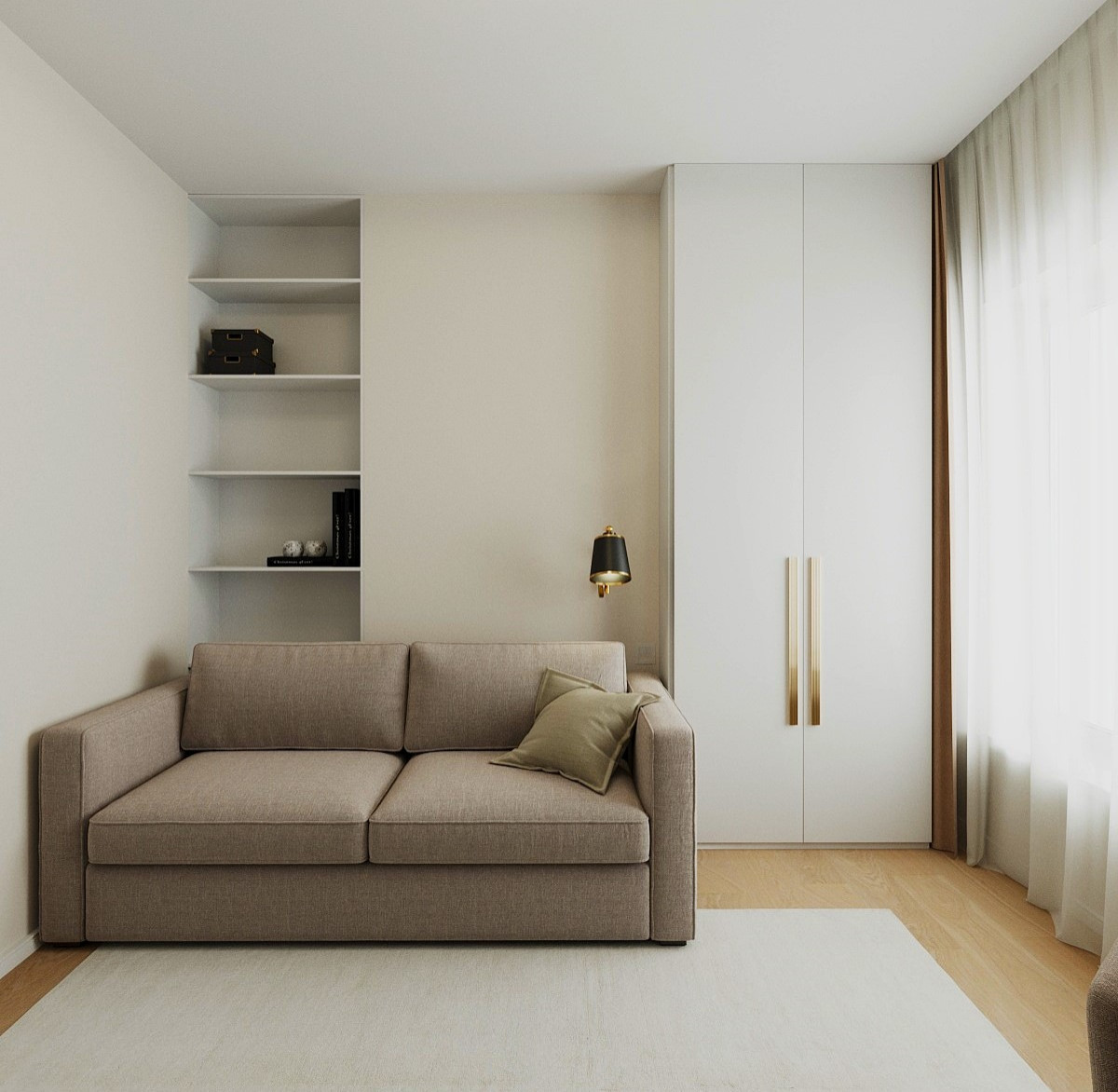 Семейная гармония: тёплый интерьер с яркими акцентами