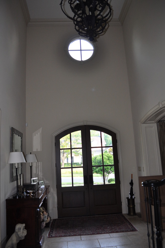 Inspiration for a transitional entryway remodel in Raleigh