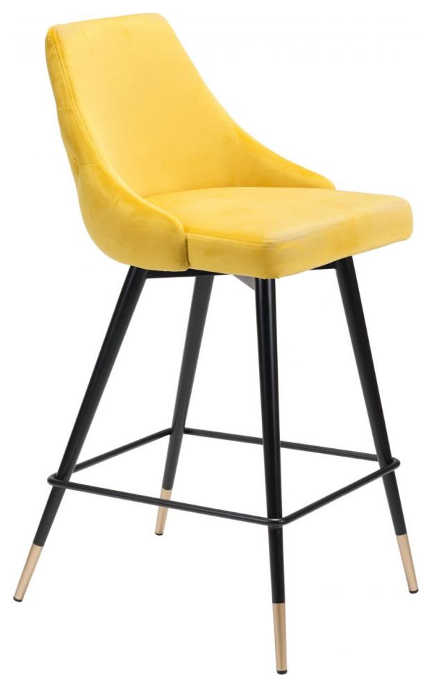 Piccolo Counter Chair Yellow Modern Bar Stools And Counter Stools by Kolibri Decor Houzz