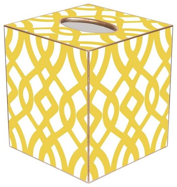 TB8026Yellow Madison Tissue Box Cover Contemporary Tissue Box