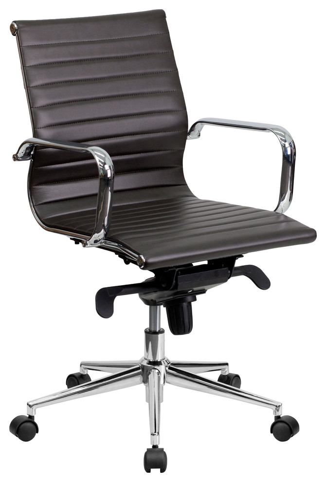 Cool Desk Chairs, "Corona" Slim & Tall Conference Room Chairs, Brown